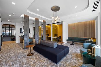 a rendering of the lobby of the new holiday inn express & suites